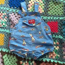 Vintage Oshkosh Baby Overalls Teddy Bear Boats picture