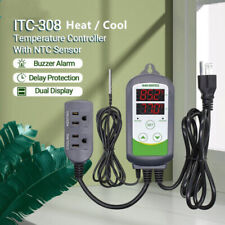 Temperature Controller Digital Thermostat 308 Heat Cool Switch 2 Relay Probe 10A picture