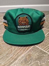 Vintage KODIAK RACING K-Products Trucker Hat Cap Snapback 3 STRIPE USA NICE  picture