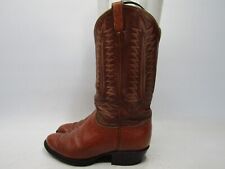 Gold Label TONY LAMA Mens Size 8.5 D Brown Leather Bullhide Cowboy Western Boots picture