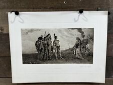 Vintage Photogravure “BEFORE The BATTLE” by G.D.BRUSH Appleton Circa 1860 picture