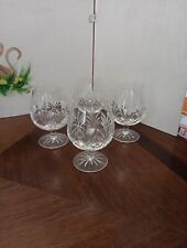 Galway Irish Crystal Oranmore Pattern Brandy Snifter Glasses SET OF 4 ~Rare~ picture