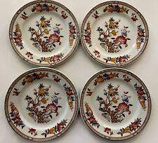 4 Empire Crockery Co Newport Pottery “Indian Tree” Ironstone Plates, 9” England picture