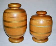 Vintage Hand Crafted Round BOXES (Made from a Bowling Pin) ~ 1939 picture