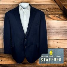 Stafford Sport Coat Blazer Mens 54S Navy Travel Stretch Performance Polyester picture