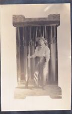 RPPC Real Photo Postcard of Cowboy Holding Rifle Wearing Leather Chaps picture