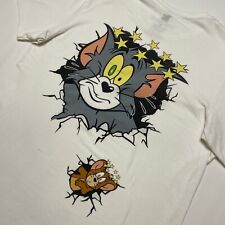 Vintage 00’s Tom & Jerry Break Through T-shirt Medium M picture