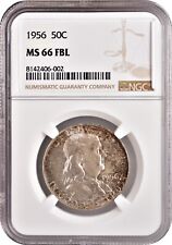 1956 Franklin Half Dollar 50C Gem Uncirculated Full Bell Lines NGC MS66 FBL picture