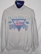 Mammoth Lakes Mountains Sparkles 1992 vintage Grey turtleneck sweatshirt XL  picture