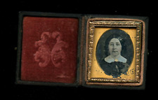 miniature 1/16 sixteenth plate sealed daguerreotype woman picture