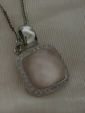 Kathy Ireland 14K Pendant with Pink stone and heavy clasp 14K (italy) chain 17