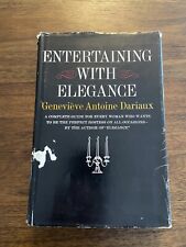 SIGNED Entertaining With Elegance by Genevieve Dariaux 1st Printing Edition 1965 picture