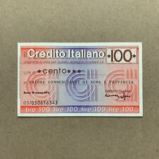 Italian Miniassegni Notgeld. Italy Currency 100 Lire Mini Check Banknote picture