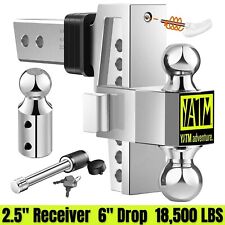 Adjustable Trailer Hitch 2.5 inch Receiver 6 Inch Adjustable Drop Hitch 18500LBS picture