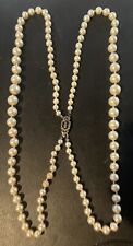 Antique early 20thC Pearl Necklace Double Strand 17