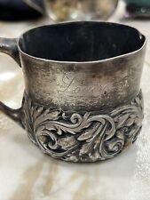 BEAUTIFUL Meriden B Company Silverplated Childs Cup Engraved Louise picture