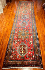 Exquisite 1950's Authentic Vintage Mint Hand Made Knotted Runner 13' x 3' ft picture