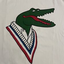Lacoste Unisex White Jean-Michel Tixier Limited Edition Gator Tee shirt X-Large picture