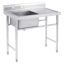 Commercial Utility Prep Sink Stainless Steel 1 Compartment & Drainboard picture