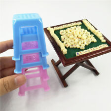 1/12 Scale Dollhouse Miniature Mahjong Table Chairs Furniture Accessory Chinese picture