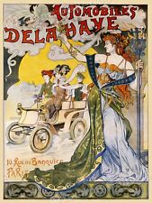 Automobiles Delahaye 1890’s Vintage Style Art Nouveau Car Poster - 24x32 picture