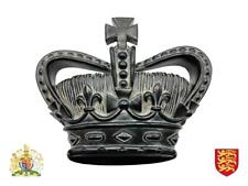 British Crown Wall Plaque Fleur de Kings Crown Black & Grey Highlights picture