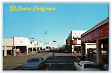 c1950's Main Street Famous Imperial Valley Classic Cars El Centro CA Postcard picture