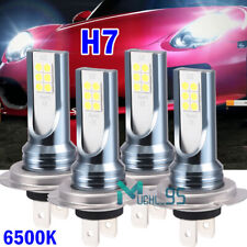 4PCS H7 LED Headlight Bulbs Kit High + Low Beam Combo 6500K Super White Bright picture