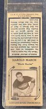 1936-37  DIAMOND MATCHBOOKS TYPE-4  HAROLD MARCH CHICAGO BLACKHAWKS VINTAGE RARE picture