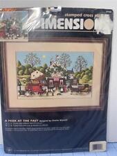 DIMENSIONS Stamped Cross Stitch Kit - A PEEK AT THE PAST - Charles Wysocki picture