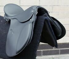 Eventing Black Leather English Show Jumping Horse Saddle Only Used 16 17 18 in picture