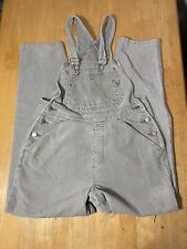 Vintage London Jean Tan Beige Denim Overalls Buttons Pockets Womens Size Small picture