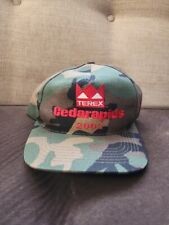 Vintage Terex Cedarapids Snap Back Truckers Camoflouge Hat. H2 picture