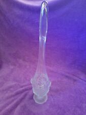 Vintage MCM Viking Glass Frosted Cabbage Swung Vase 16 1/2
