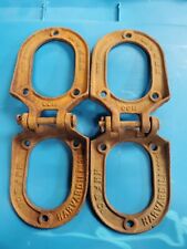 PAIR OF HHF CAST IRON BARN DOOR HINGES picture