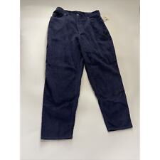 Vintage CHEROKEE Women Size 18 CORDUROY Pants Navy Blue COTTON NEW w/Defect picture