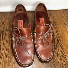 Cole Haan Men's Brown Leather Driving Shoes Slip On Loafer Mocs Size 12 M picture