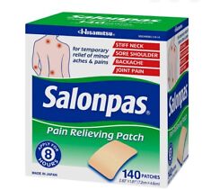 Salonpas 8-Hr Pain Relieving Patch for Minor Aches Muscles & Joints, 140 Patches picture