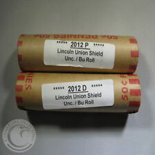 2012 P&D OBW LINCOLN UNION SHIELD UNC/BU ROLLS OUT OF BANK BOXES picture