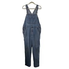 VTG Old Navy Button Fly Dungarees Bib Overalls M Denim Jeans Cowboy Farm Read picture