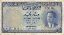Iraq  / Kingdom  1  Dinar  ND. 1950  P 83  Kg. Faisal II Circulated Banknote D36 picture