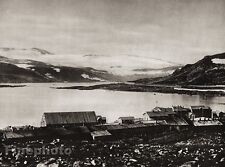 1924 Vintage SCANDINAVIA Photo Art Norway Finse Railway Snow Mountain Landscape picture