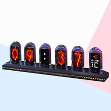 RGB Nixie Tube Clock DIY background LED Glows IPS Color Screen Gaming Desk Decor picture