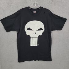 Vintage Marvel Punisher Shirt Mens Large Black Skull Fruit Of The Loom 90s 1992 picture