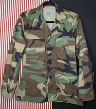 USGI US Military Army BDU Coat Shirt XS Extra Short Rip Stop  1977 Vintage Camo picture