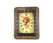 Small Mantel Wooden Wall Clock Art Deco Style Vintage Clock in Polysander Color picture