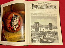 Antique 1883 Book: Frank Leslie's Popular Monthly Illustrated (Brooklyn Bridge) picture
