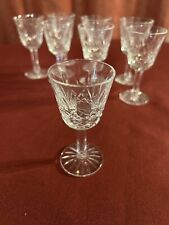 Waterford Crystal stemmed cordial glasses. 3 1/2” tall.  8 glasses. picture