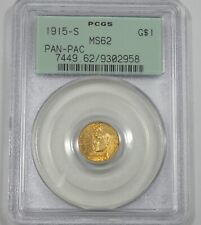 1915-S Pan-Pac Int Expo $1 Gold Commemorative PCGS MS 62 Old Green Holder picture