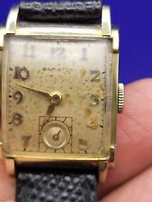 Vintage Hamilton 14K Gold Filled Wrist Watch with Leather Band, Works Great,... picture